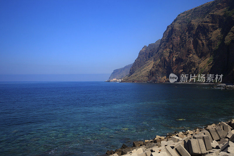 马德拉岛上的Jardim do Mar的海岸风景